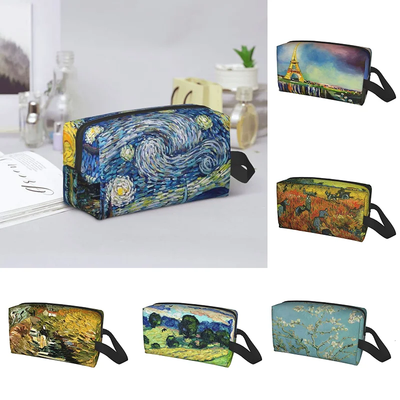 

1PC Art Print Toiletries Storage Bag Makeup Bag Portable Cosmetic Bag Makeup Accessory Large Cosmetic Pouch Travel Toiletry Bag