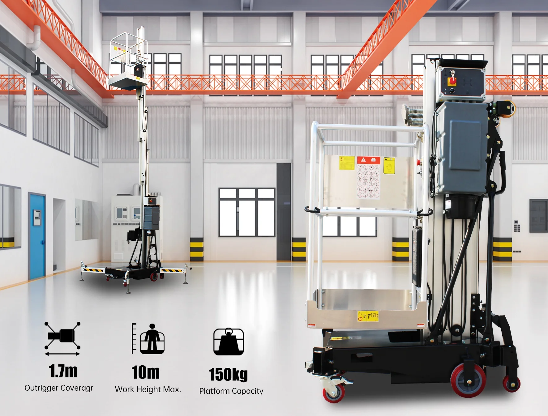 Hot Sale  Professional Aluminum Alloy Vertical Personnel Lift  Easy To Operate for Painting Electrical Work in China