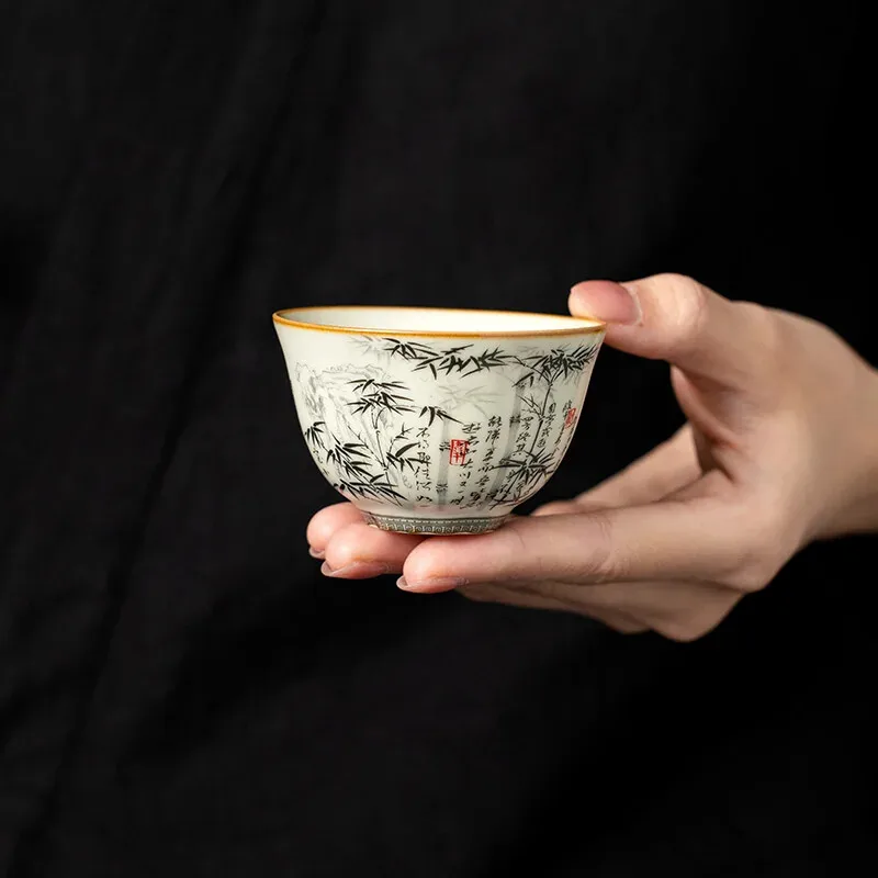 

Китайская чайная чашка Master Cup Ru Yao с керамическим отверстием Красивая чайная чашка