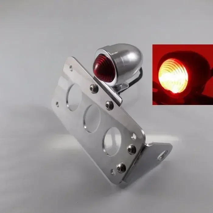 

Chrome Bullet Side Tail Light Lamp Cruiser Chopper Old School Vintage Retro XL