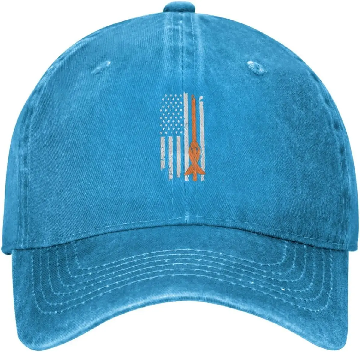 Leukemia Awareness Rocket Flag Baseball Cap Washed Cotton Adjustable Casual Golf Hats