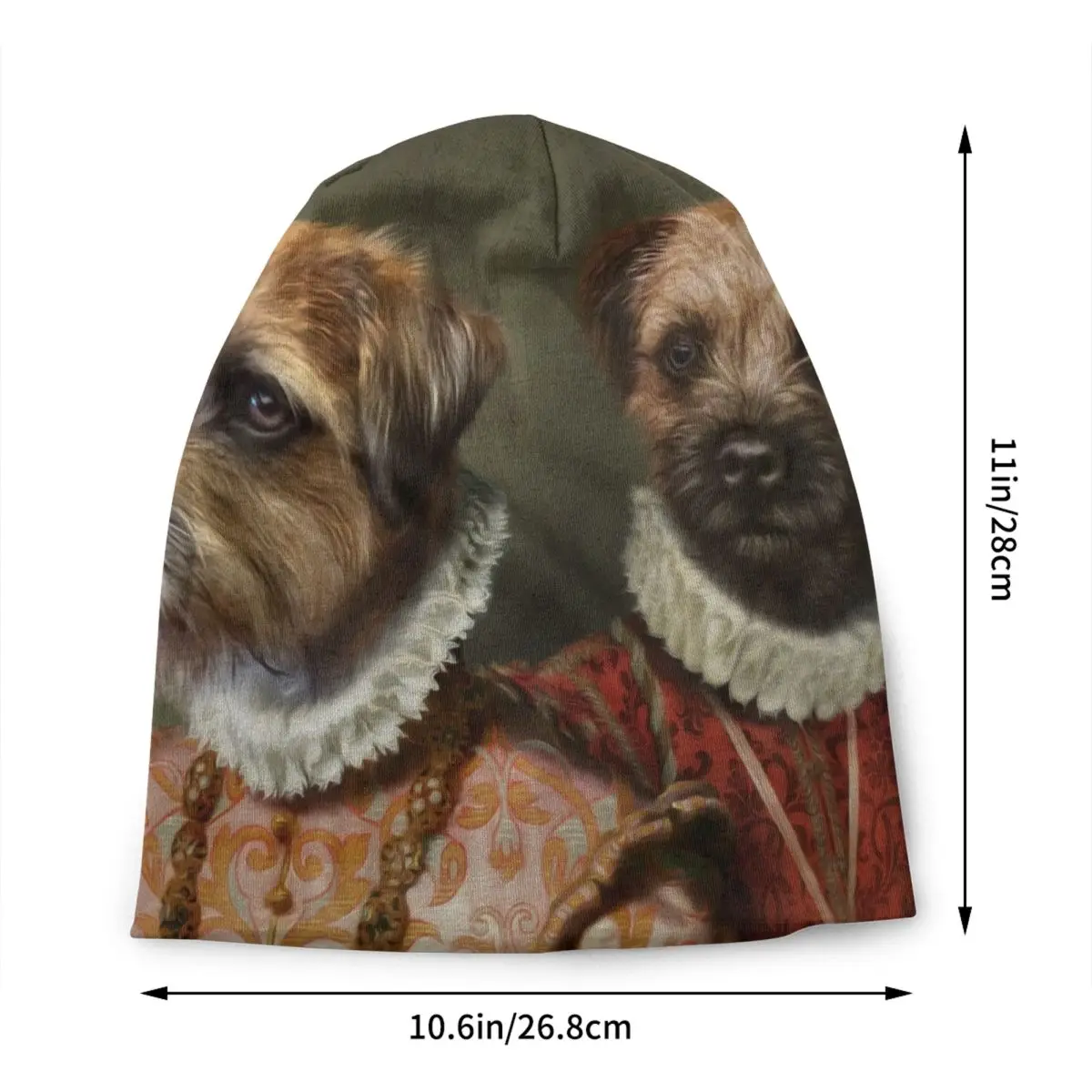 Border Terrier Dog Portrait Skullies Beanies Caps Cool Winter Warm Women Men Knitted Hats Unisex Adult Animal Art Bonnet Hats