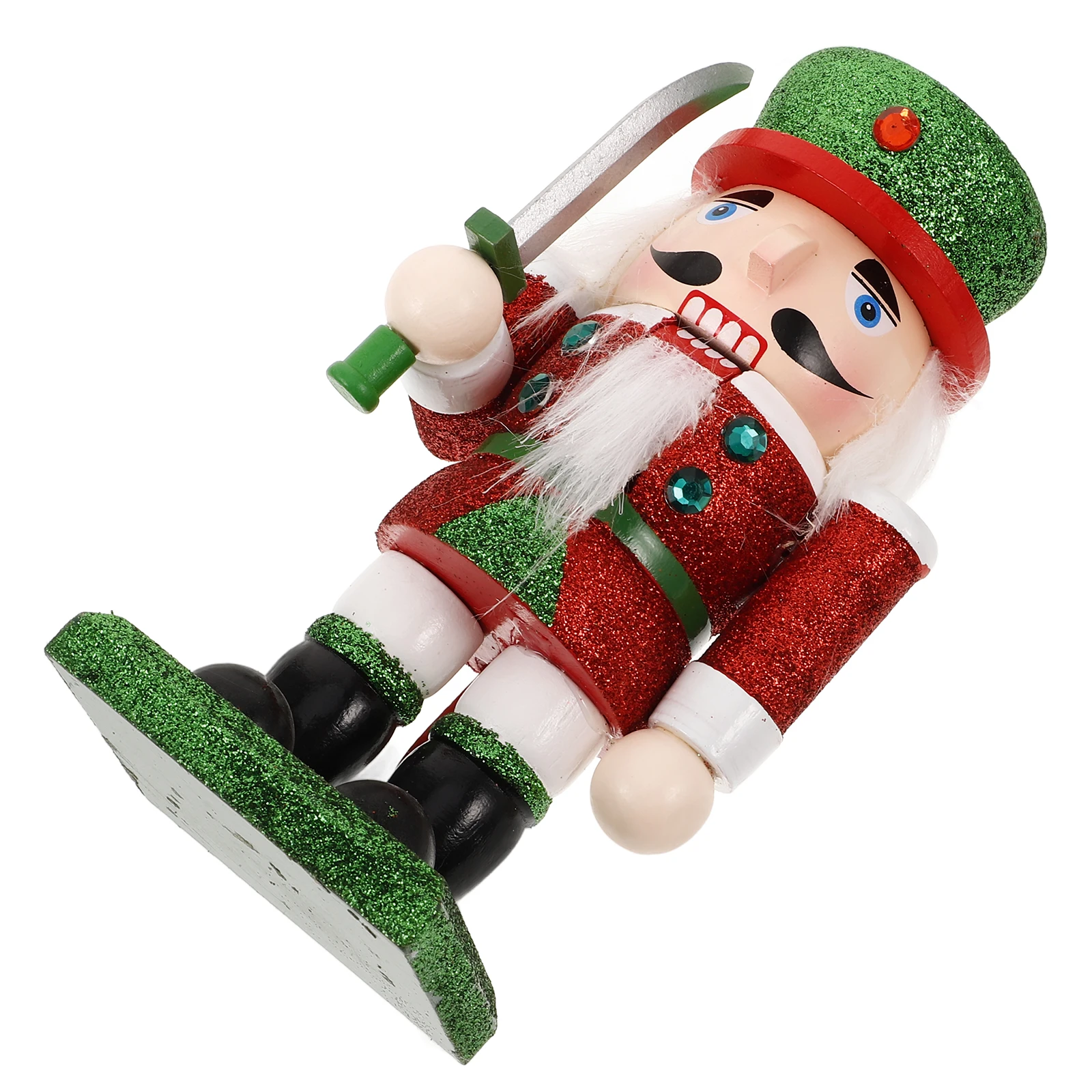 

Nutcracker Decoration Vintage Christmas Wooden The Banner Flannel Big Decorations Figures Soldier