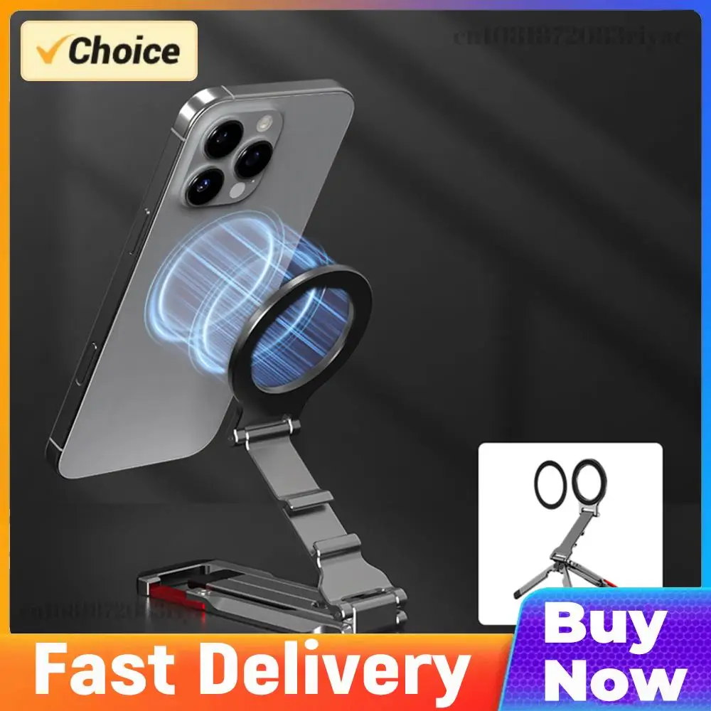 

Magnetic Phone Tripod Stand Portable Magnetic Phone Holder Adjustable Phone Mount for iPhone 16 15 14 13 12 Series