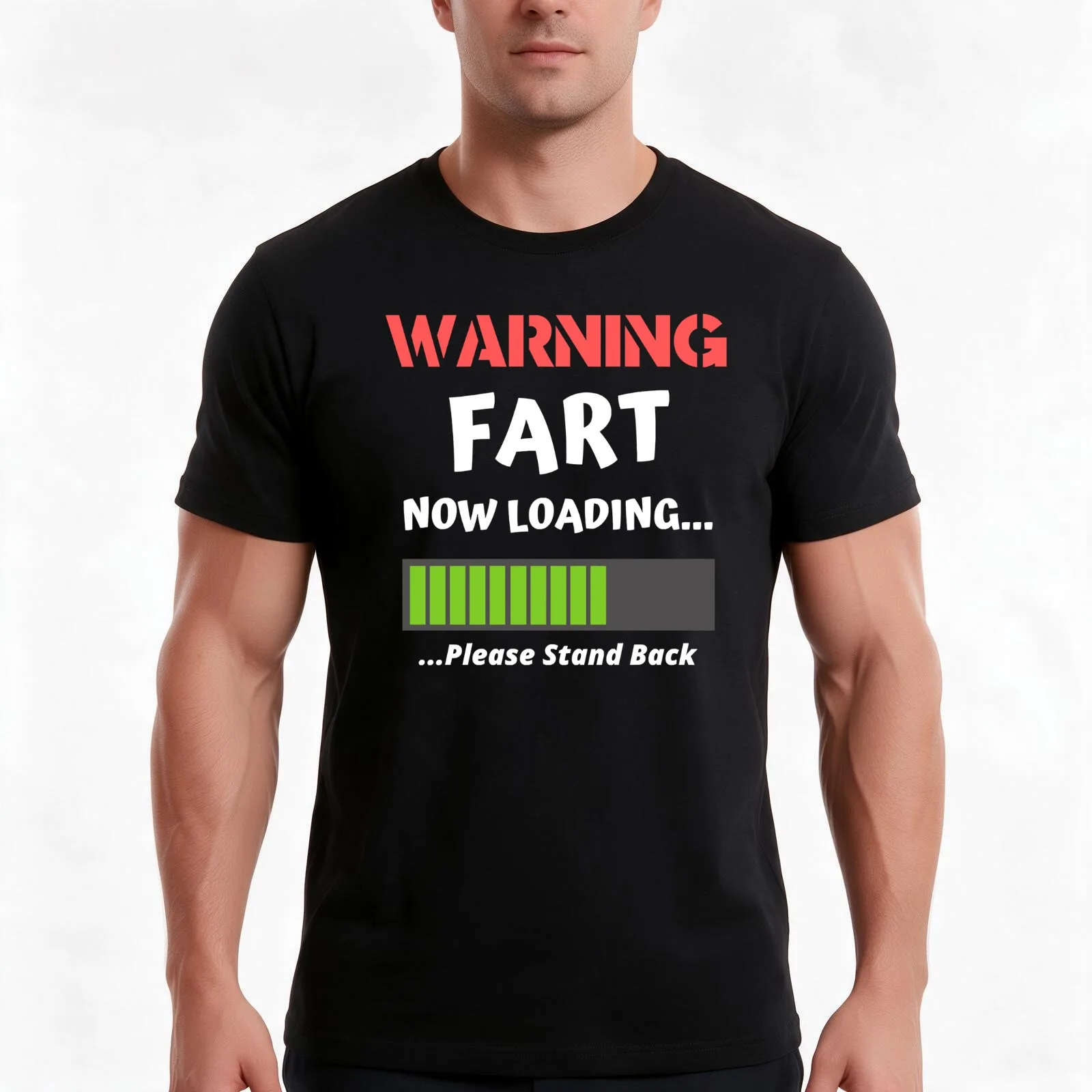 Fart Now Loading Rude Offensive Fart Humor T-Shirt, Summer Casual Cotton Tee, Oversized Streetwear Tops, Vintage Graphic Print