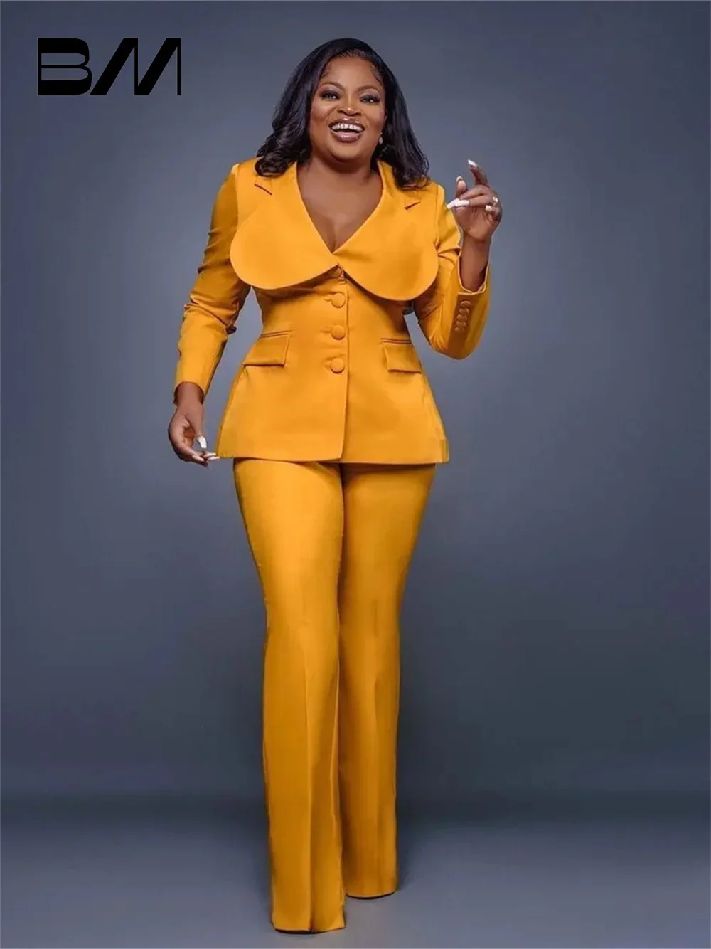 Elegant Single Breasted Blazer for Mother of the Bride, Custom Made, Butterfly Collar, Plus Size, Daily Formal Gown
