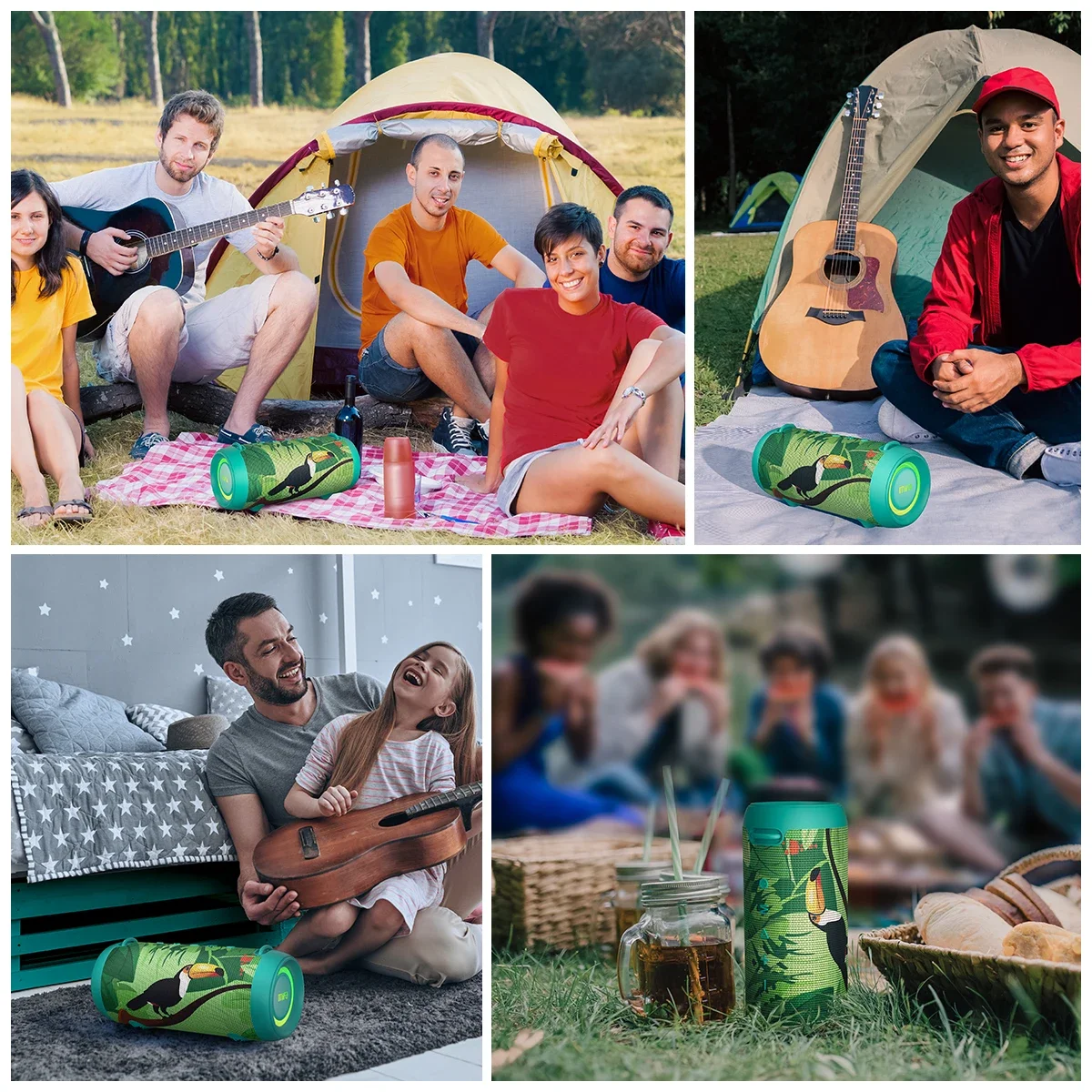 Mifa A90 Alto-falante Bluetooth verde 60W Potência de saída Alto-falante Bluetooth com amplificador Classe D Excelente desempenho de graves