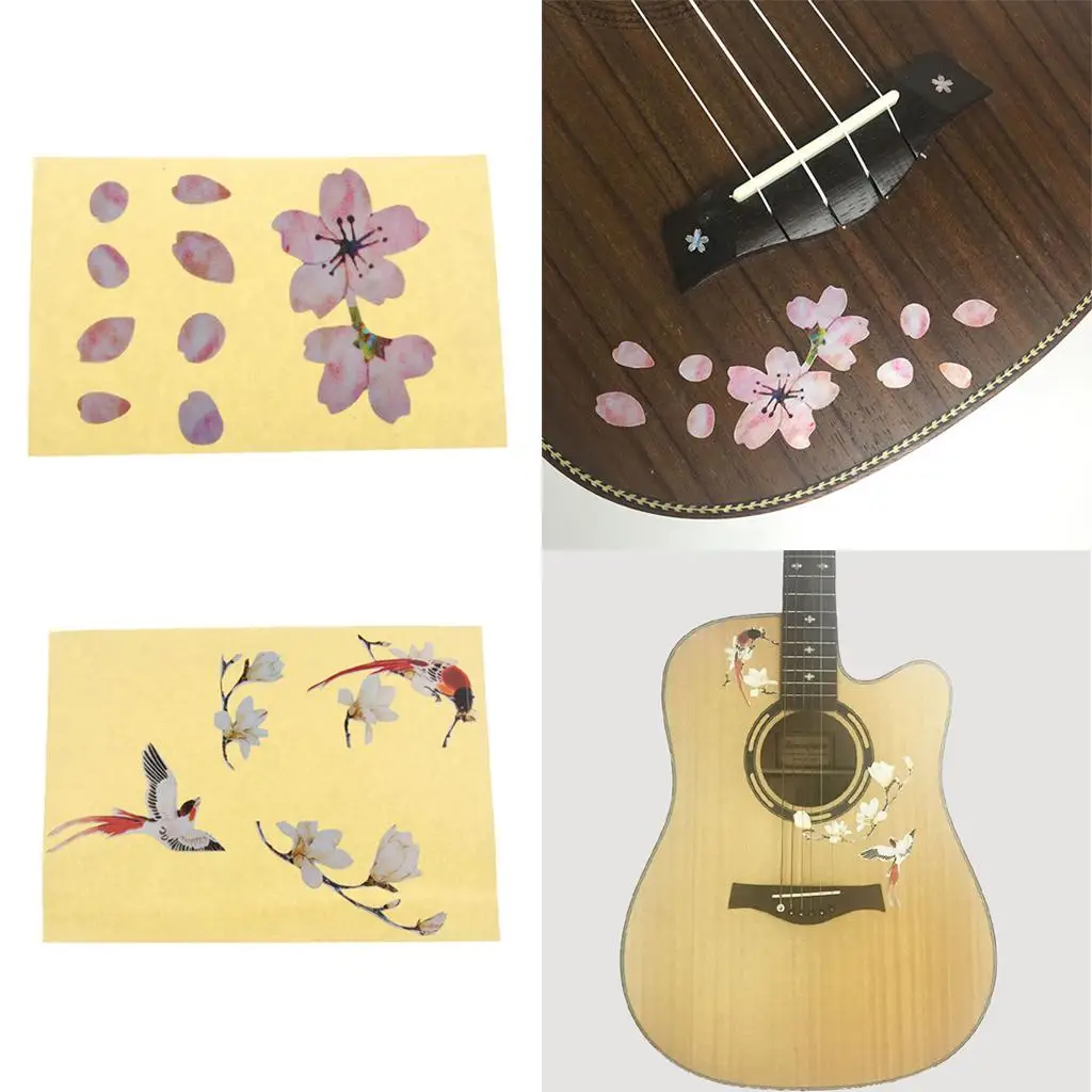 ギターインレイフレットボードマーカーステッカー、ギターベースウクレレ