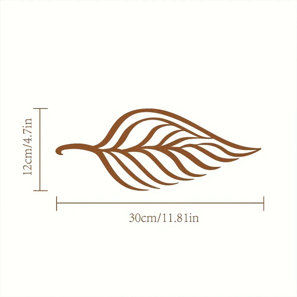 Splendid 1pc Metal Leaf Wall Ornament – Majestic for Your Home. Grand for Living Room. Stylish Metal Leaf