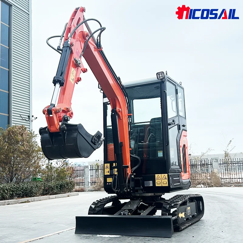 2.5 Ton Mini Digger Mini Excavator for Sale with Diesel Engine Crawler Type Compact Hydraulic System Various Attachments Availab