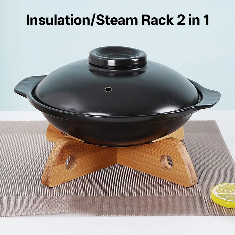 

Bamboo Heat Resistant Pan Mats Removable Pot Mat Holder Kitchen Cooking Insulation Pad Bowl Cup Coasters