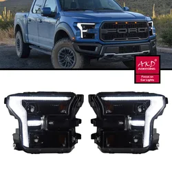 LED Head Light Parts For Ford Raptor F150 F-150 2015-2020 Front Headlights Replacement DRL Daytime light Projector Facelift