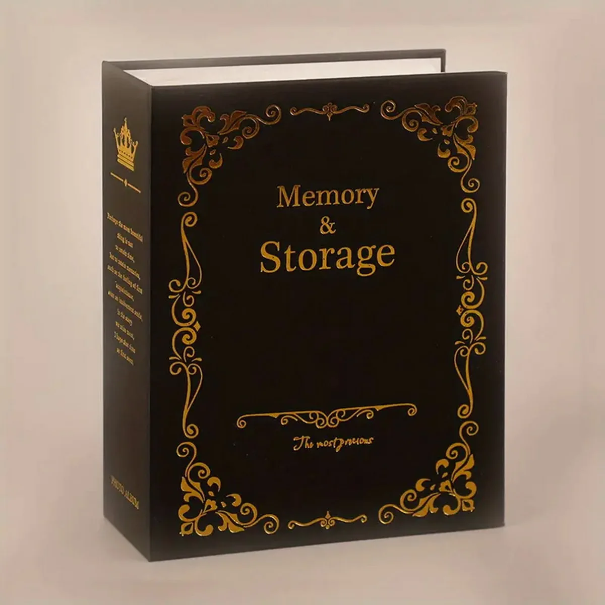 Vintage-Fotoalbum, 1 Seite, 2 Fächer, bietet Platz für 100 6-Zoll-Fotos, Erinnerung und Aufbewahrung. Exquisite Bilderbox mit Clip-Art