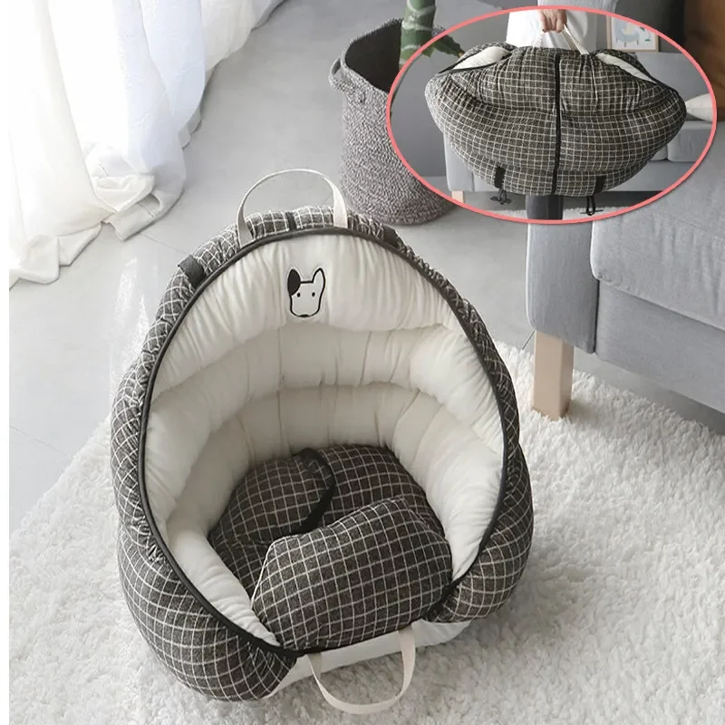 Portable Pet Dog Safe Car Seat Nonslip Carrier Safe Car Box Booster Kennel Bag Travel Pet Pasd Puppy Cat Nest Carrier Bag Bed