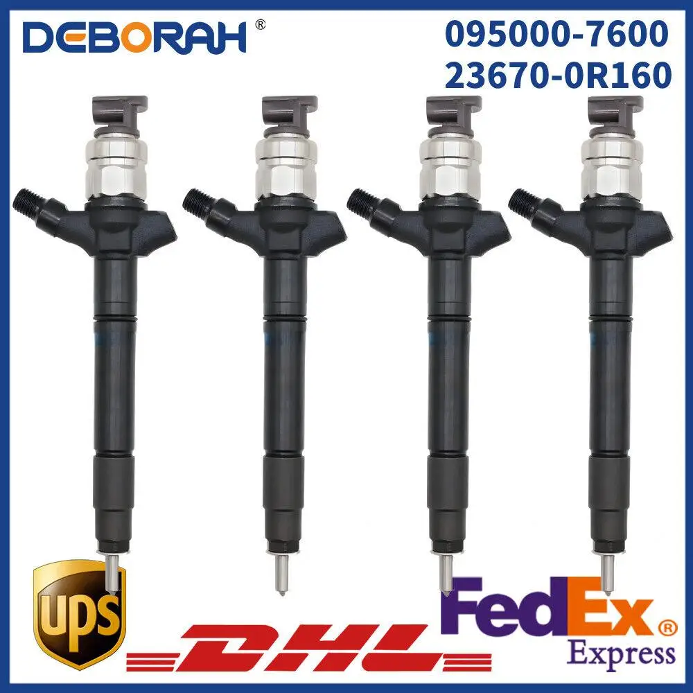 

4X 095000-7600 Common Rail Fuel Injector 23670-0R160 Injector Nozzle for Toyota Avensis