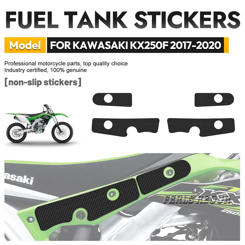 For  KAWASAKI KX250F 2017-2020 Anti Scratch Motorcycle Tank Pad Rubber Gas Damping and buffering Pad Decal Sticker