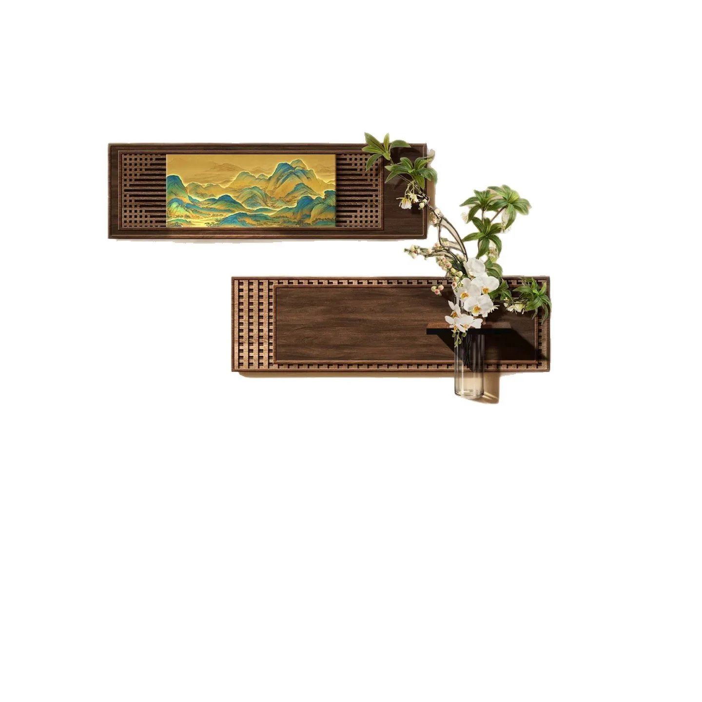 Thousand miles of rivers and mountains, restaurant decoration paintings, tea room zen murals