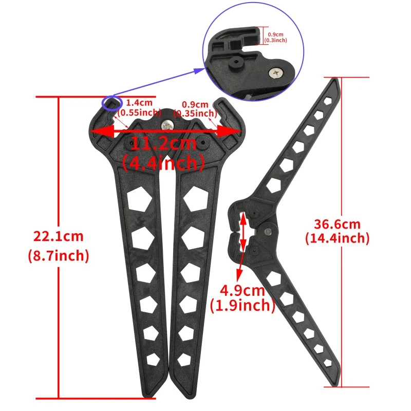 Archery Stand Adjustable Height Detachable Assembly Bow Stand Protects Bow Prevents Bow Damage