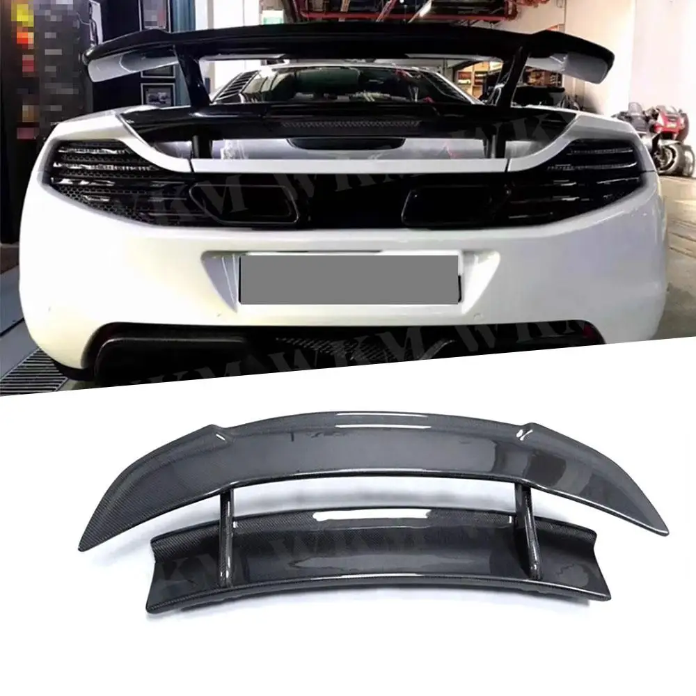 Carbon Fiber Rear Spoiler Wing For Mclaren 650s MP4-12C Car Rear Trunk Lip Spoiler Wing High Quality Real Carbon Fiber FRP