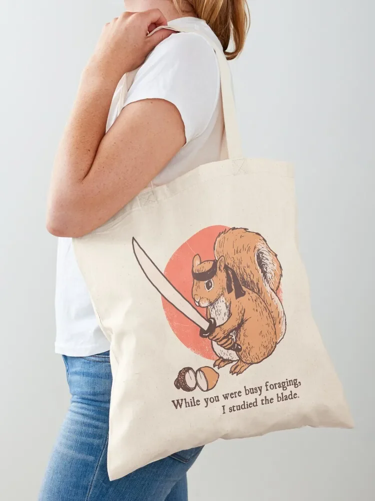 Squirrel Blade Tote Bag shopper bag women shopper bag women canvas