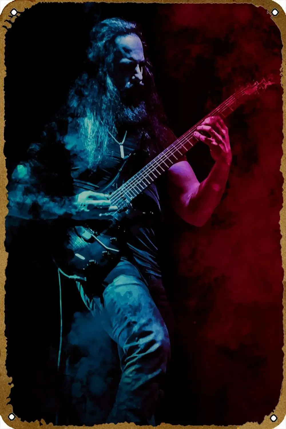 John Petrucci Poster Metal Sign Tin Metal Retro Wall Decor for Home,Street,Gate,Bars,Club,Restaurants,Cafes,Store Pubs Sign Gift