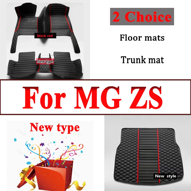 Non-hybrid Car Mats For MG ZS ZX ZST Astor ZS11 Crossover 2018~2022 Waterproof Floor Mats Push Button handbrake Car Accessories