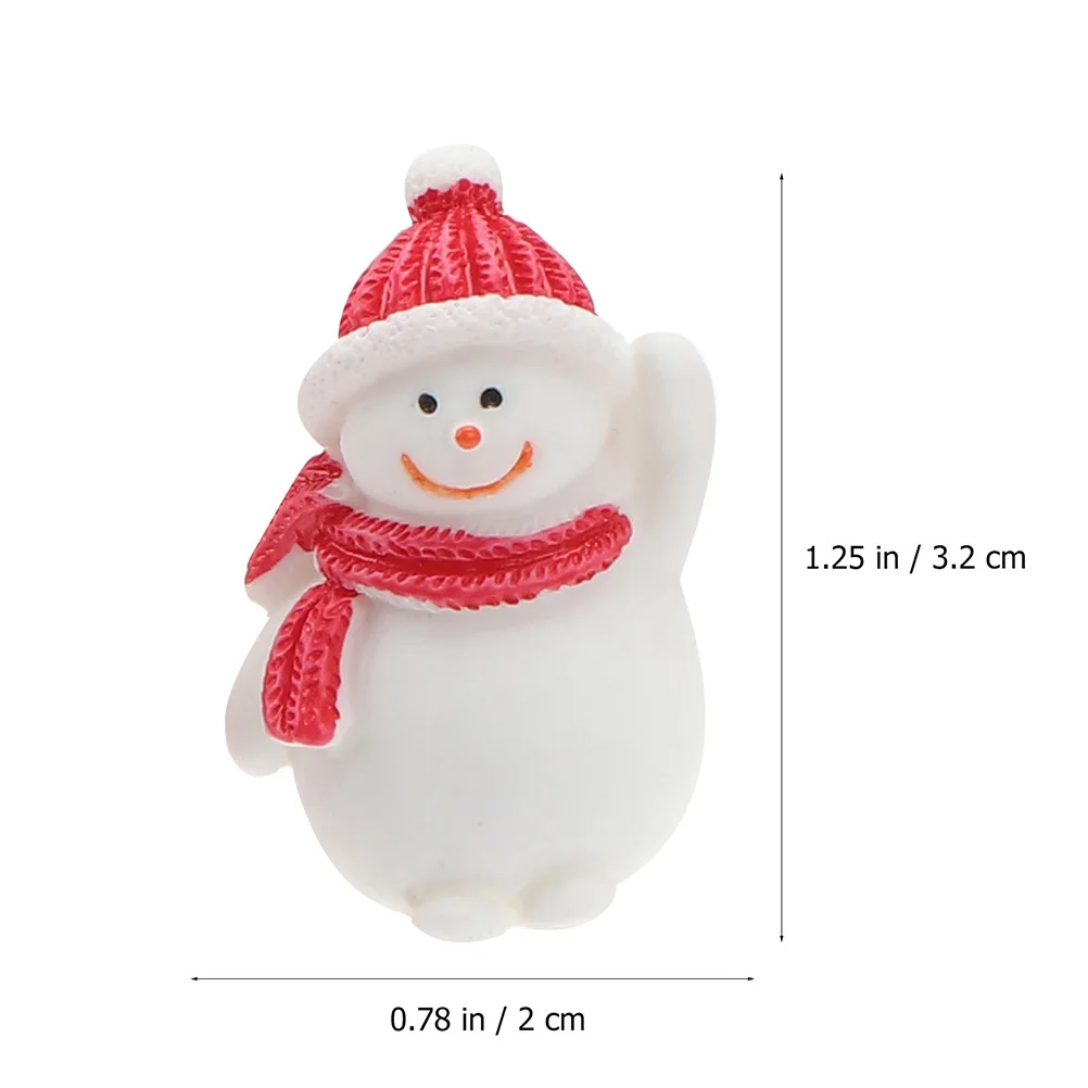

4Pcs Resin Christmas Snowman Ornaments Cartoon Xmas Decorations Mini Landscaping Holiday Desktop Decor Party Supplies