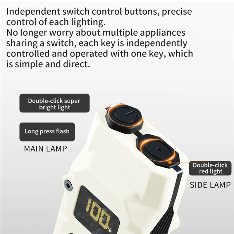 

【Flash-Deal!】COB Work Light Super Bright Rechargeable LED Flashlight Outdoor, Portable Multifunctional Flashlight