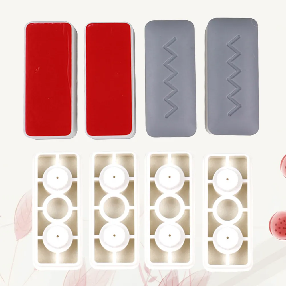 8Pcs Toilet Seat Bumper Gasket Cushioning Pad Self-Adhesive Antislip ABS Tpe Eva Cotton Universal Fit for Home Hotel Hospital