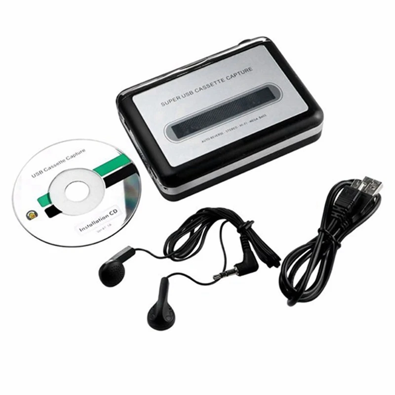 USB Cassette Tape To PC Super USB Cassette-To-MP3 Capture Audio Music Player CD Converter