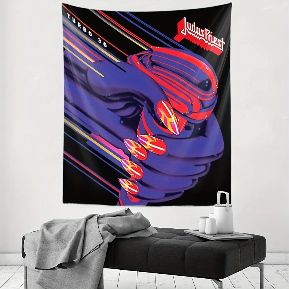 Judas Priest Turbo Tapestry - Soft, Cozy, Perfect for Home Decor, Adding Bold Vibes and Rock Spirit to Any Room