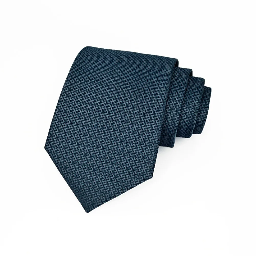 

Classic 8cm Width Striped Neck Ties Trendy Gentlemen Black Gray Mens Necktie Solid Color Casual Men's Wedding Tie For Business