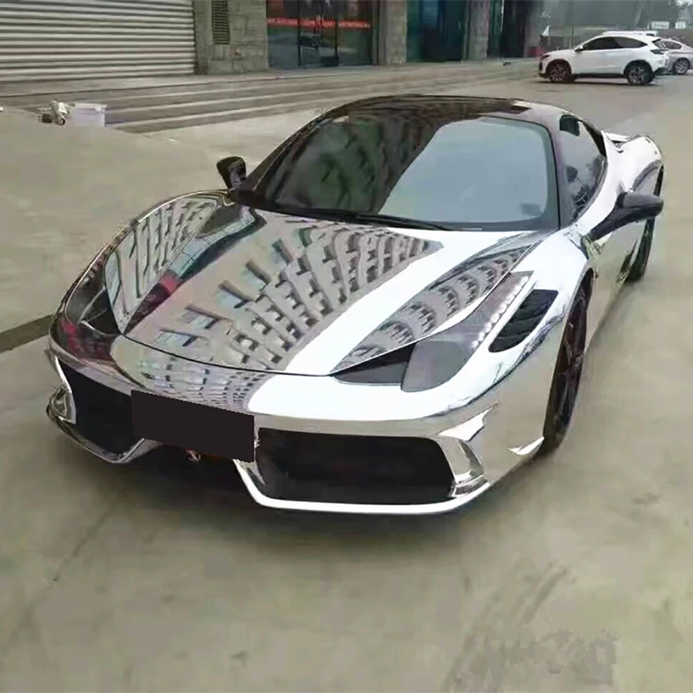 152*10/20 سنتيمتر ملصقات السيارات الكروم لامعة مرآة الفينيل الأفلام لسيارة الكمبيوتر المحمول الكمبيوتر دراجة نارية غطاء دراجة اكسسوارات السيارات