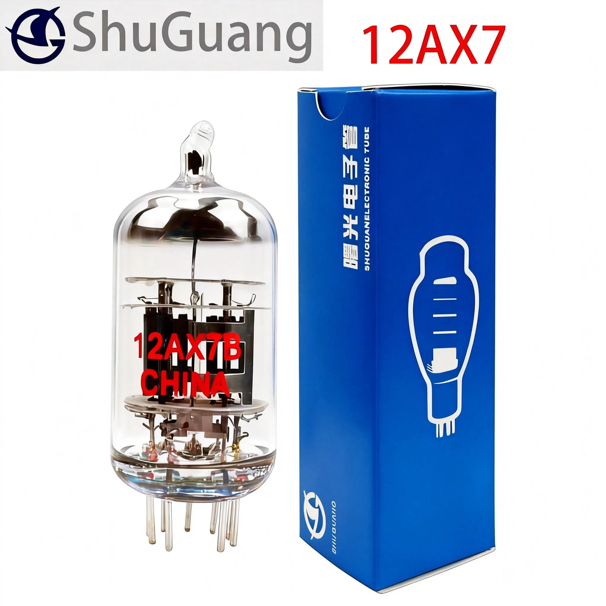 SHUGUANG 12AX7 12AX7B Lampa elektronowa do wzmacniacza gitarowego, zamiennik audio 12AX7 ECC83, precyzyjnie dopasowana lampa elektroniczna — zdjęcie produktu 2