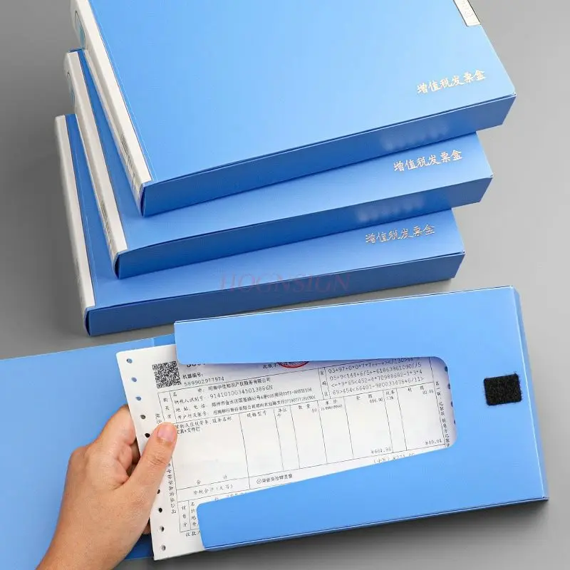 3PCS Invoice folder A5, value-added tax special invoice folder, expense reimbursement form, invoice receipt, storage box view 3