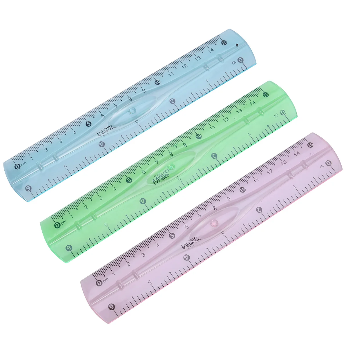 12Pcs Rulers, Flexible Colorful ChildrenS Ruler, Material, 15Cm (  )