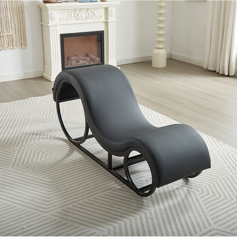 Hot Selling Modern Steel Frame To Go Sofa Red Sex Chair Leisure Style S-Shape Yoga Chair For Bedroom And Living Room view 6