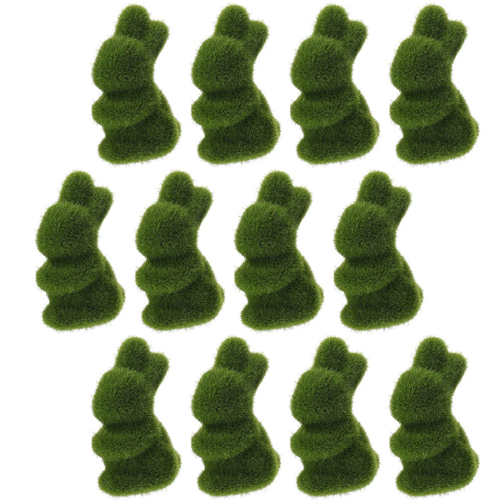 12 Pcs Easter Bunny Rabbit Shape Ornament Funny Mini Toys Decorations Desktop Office