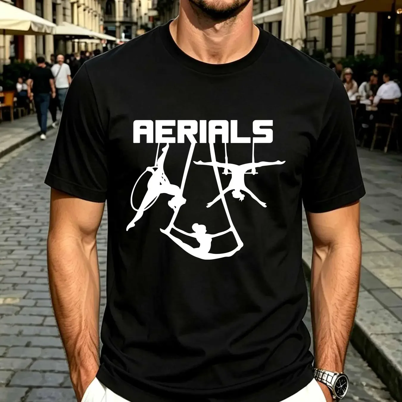 washed T Shirt Aerials Aerialist Circus Arts Yoga Lyra Silks and Trapeze long or short sleeves vintage Washed Unisex homme