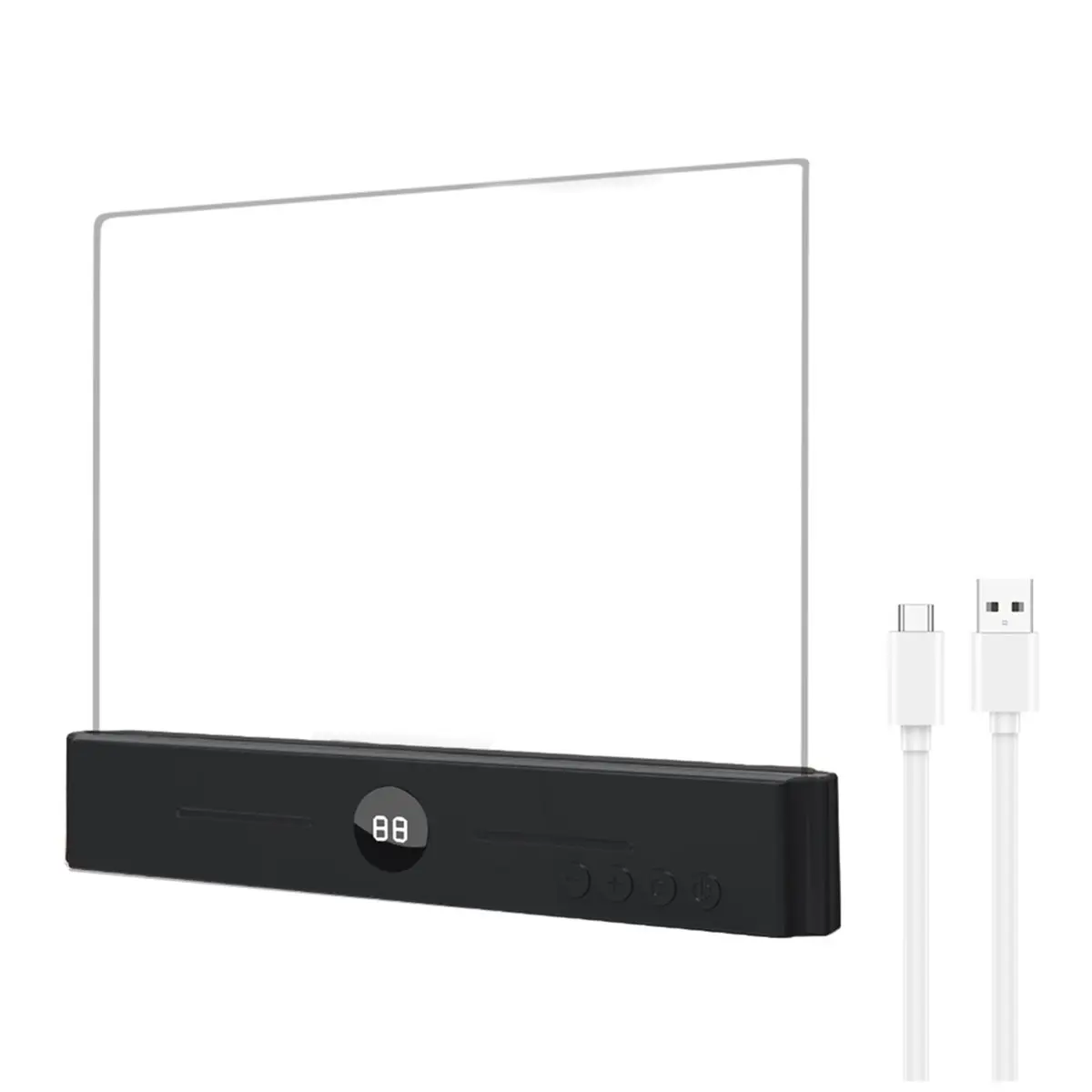 【STABLE QUALITY】Flat Book Light Rechargeable Clear LED Smart Reading Light with Timer Dimmable Eye Protection for Bedside Travel