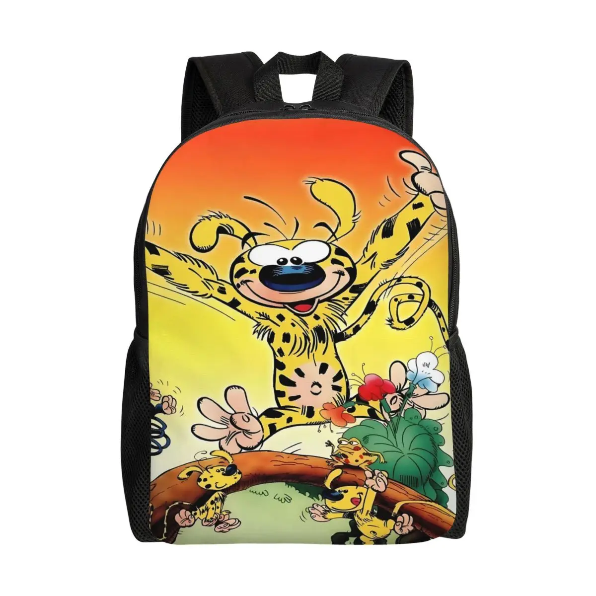 

Рюкзаки Marsupilami Happy на заказ с 3D принтом, анимационные школьные дорожные сумки для колледжа, мужские и женские сумки для книг, подходят для 15-дюймового ноутбука