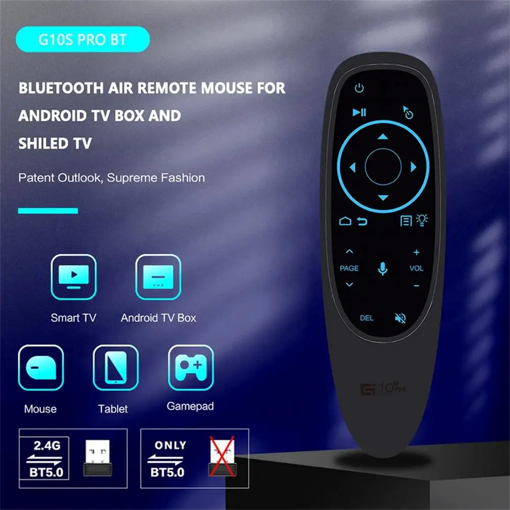 2.4g Wireless Mini Air Fly Mouse Smart Voice Remote Control G10 G10s Pro giroscopio Ir Learning compatibile per Android PC Tv Box