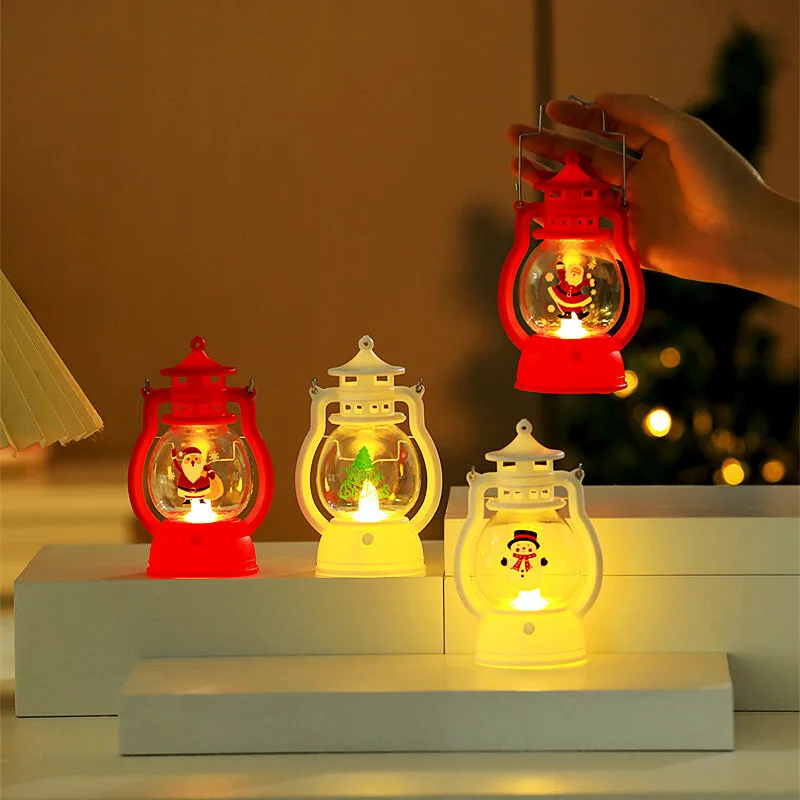 New LED luminous handheld small oil lamp, night light, horse light, Christmas children's small gift, gift decoration