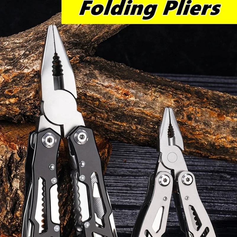 

Pocket Mini Pliers Knife Screwdriver Folding Small Multitool Opener Nail File Precision Pliers Hand Tools Outdoor Emergency Tool