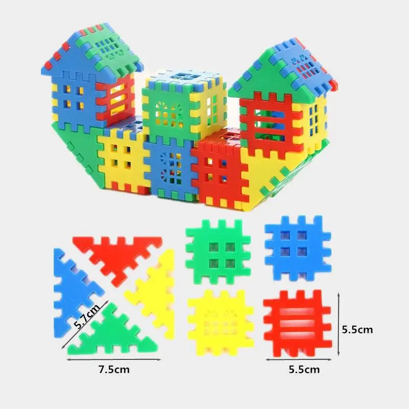 3D Puzzle Games Cubes Toys For Children DIY Interconnecting Building Blocks Jigsaw Educational Toy Interactive Toys For Kids