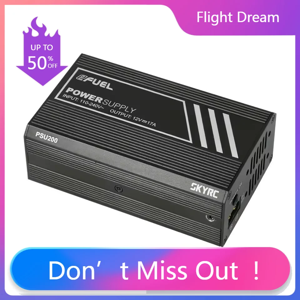 

NYSKYRC EFUEL PSU200 200W 17A Power Supply Adapter - For B6 Lite Charger, RC FPV Racing Drone, Quadcopter, Stable DC Power Suppl