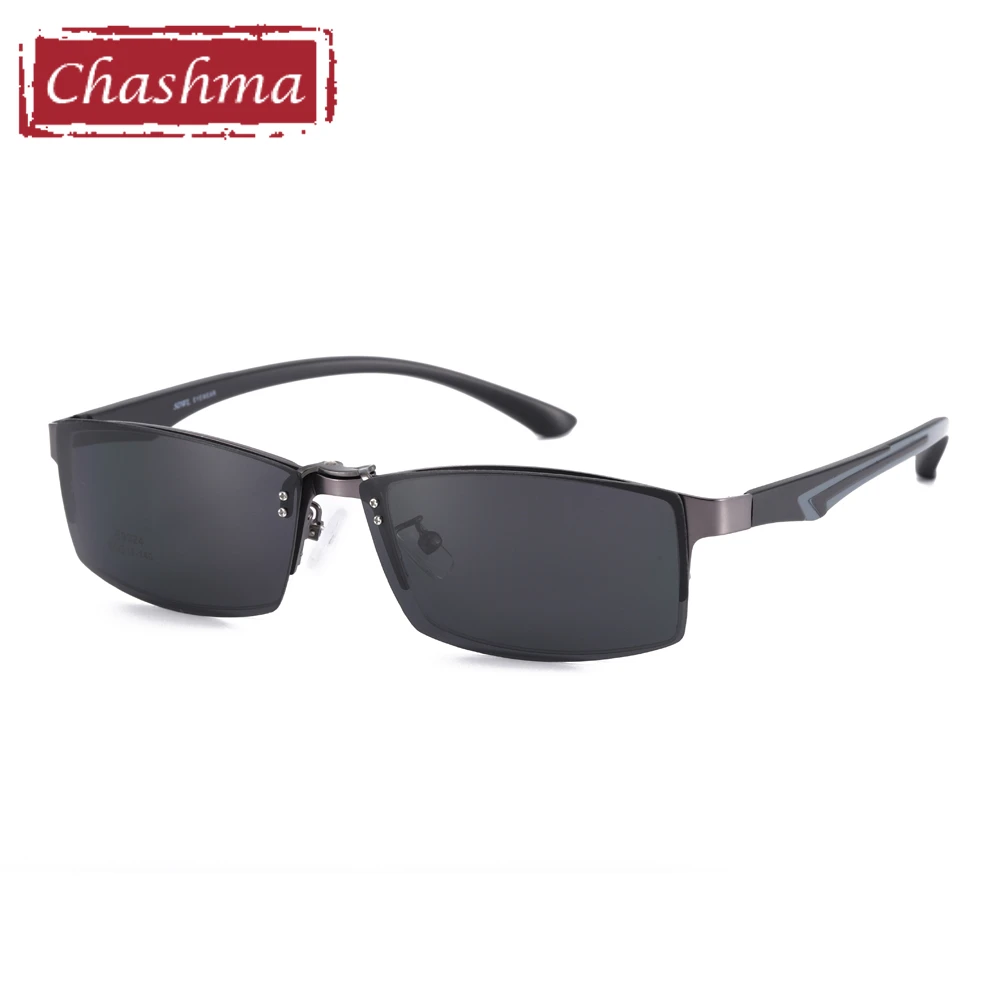 Chashma Clip Magnet Glasses Polarized Lenses Half Frame Sunglasses for Men Sport Style Eyewear