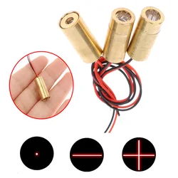 1PC Laser Head 650nm 9mm 3V 50mW Laser Cross Diode Module Red Copper Head Line / Point / Cross Laser Diode