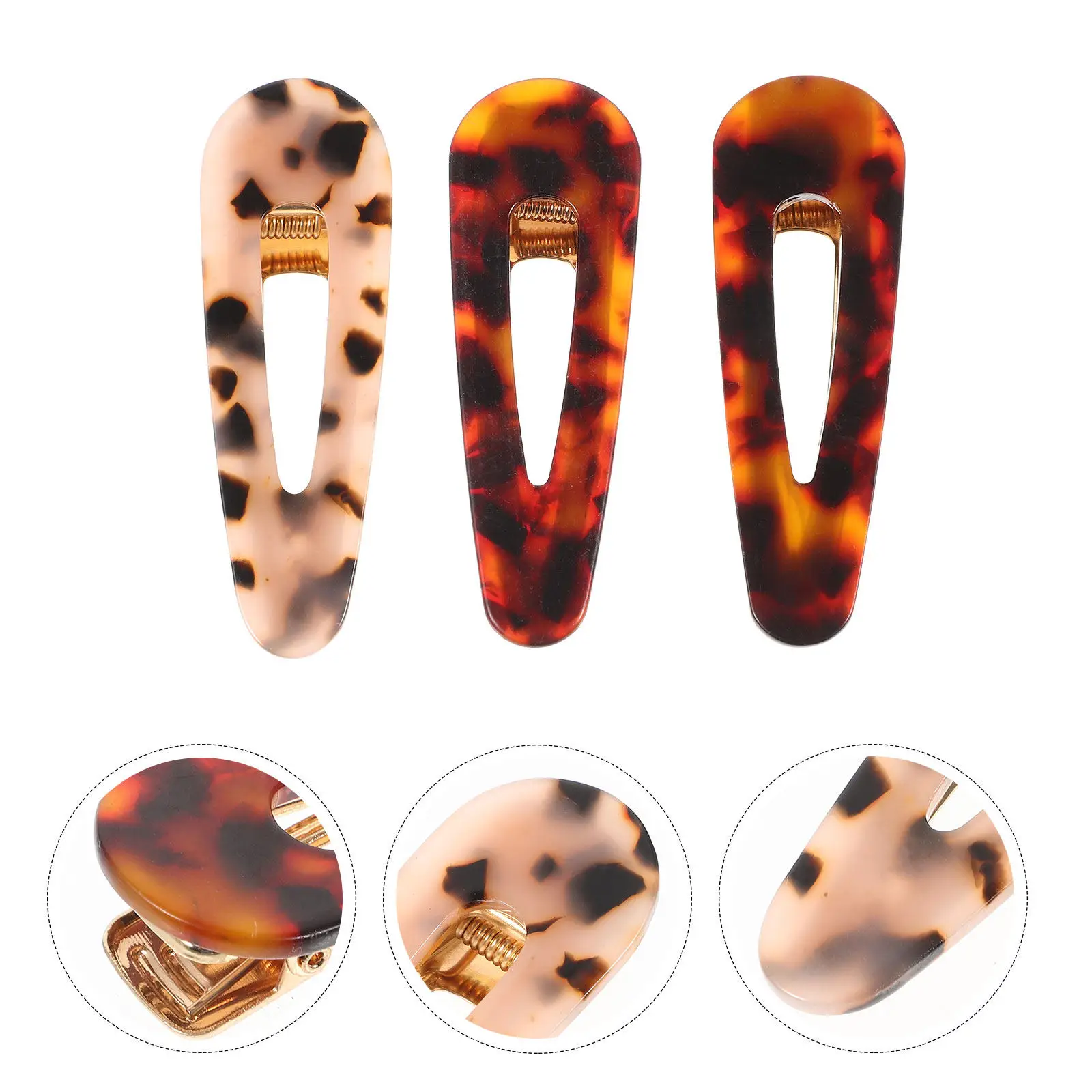 

Набор из 3 заколок для волос в форме капли, боковые заколки-невидимки, аксессуары для волос для женщин, подарок, украшение для путешествий