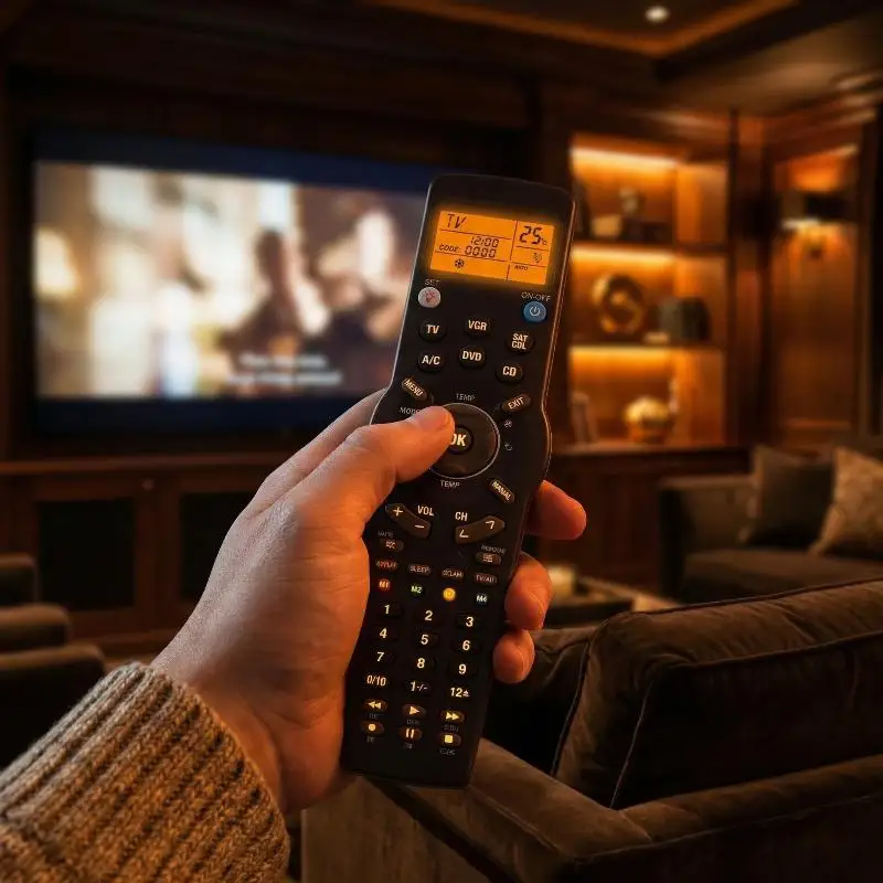 Universal Remote Control 1Pcs RM-991, 6 in 1 Smart Learning Infrared for TV DVD VCR SAT CABLE A/C, Home Entertainment Controller
